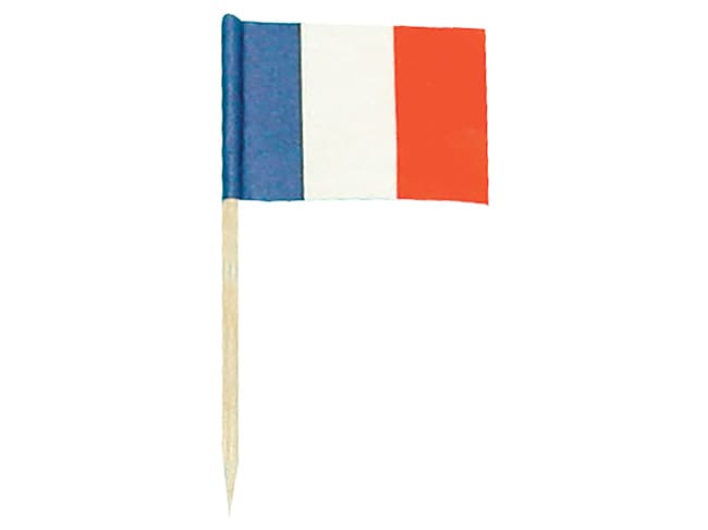 Drapeaux décor de glace (x 144) - France - Décoration gâteau et glace