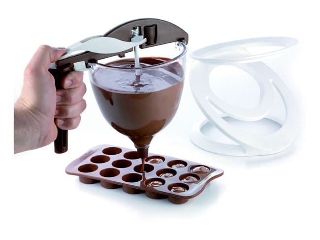 Entonnoir à piston Funnel Choc - 0,8 litre - Silikomart