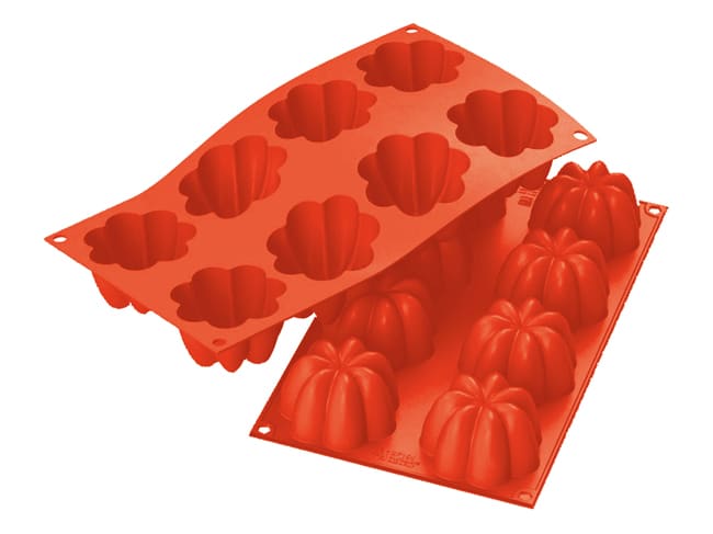 Moule silicone Silicon Flex - 8 charlottes Ø 7 cm - 30 x 17,5 cm - Silikomart