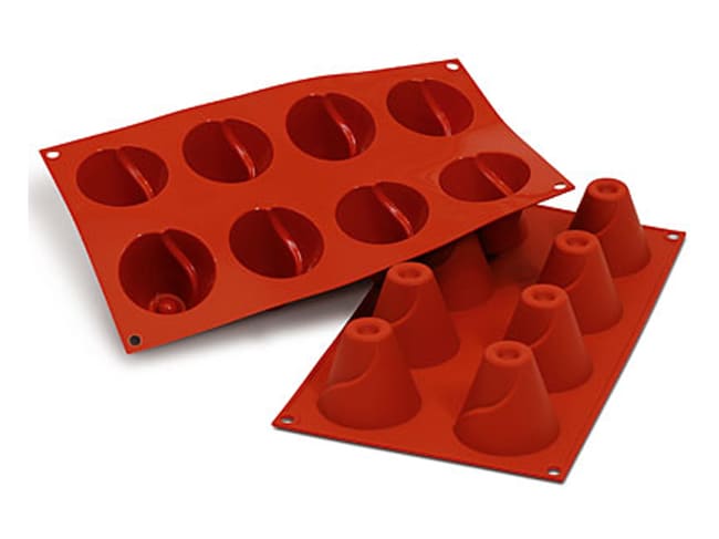 Moule silicone Silicon Flex - 8 volcans Ø 6,2 cm - 30 x 17,5 cm - Silikomart