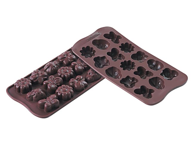 Moule silicone pour chocolat - 15 sujets Springlife - Easy Choc - Silikomart