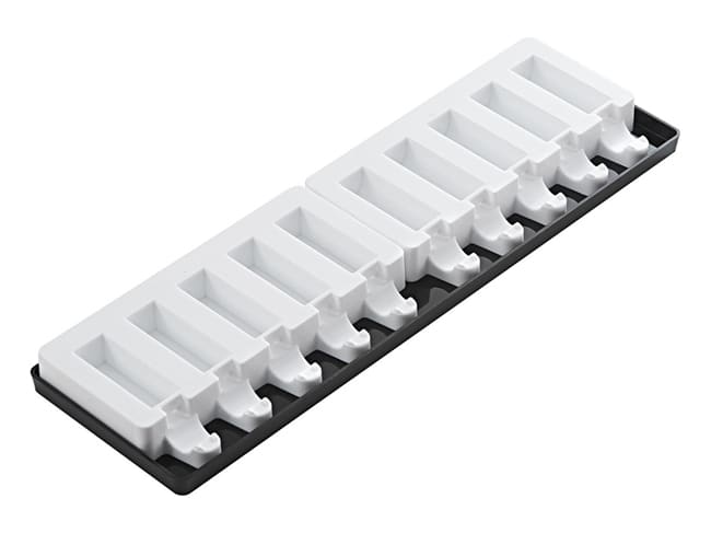 Moule silicone pour glace - 10 barres rectangles - 40 x 12 cm - Silikomart