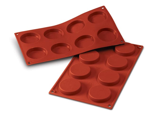 Moule silicone Silicon Flex - 8 florentins Ø 6 cm - 30 x 17,5 cm - Silikomart