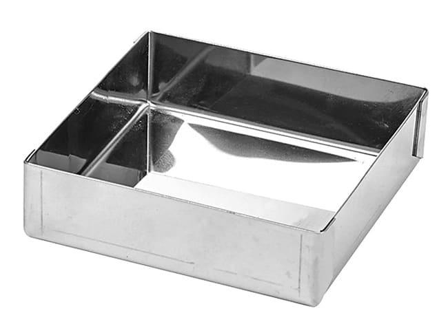 Moule à tartelette - carré inox - 8 x 8 cm - Mallard Ferrière