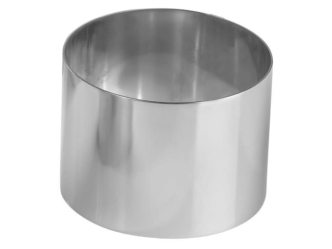 Cercle à mousse - inox - Ø 5 x ht 4,5 cm - Mallard Ferrière