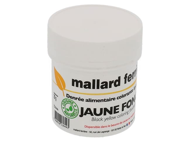 Poudre naturelle colorante 20 g - jaune foncé - liposoluble - Mallard Ferrière
