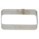 Rectangle à tarte perforé inox - Bord arrondi - 9 x 5 cm - Mallard Ferrière