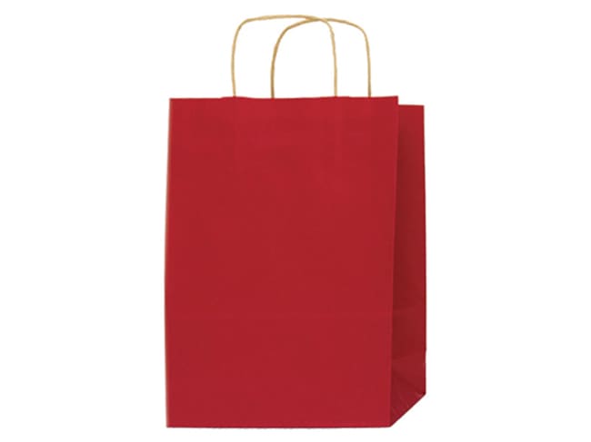 Sac cabas kraft (x 50) - Coloris rouge