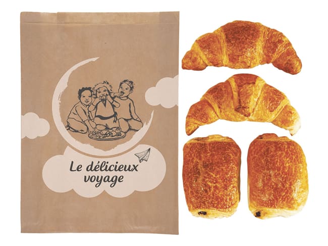 Sac à croissants (x 1000) - kraft brun - 6 croissants