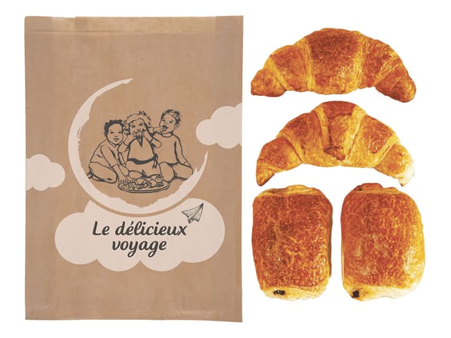 Sac à croissants (x 1000) - kraft brun - 8 croissants