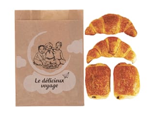 Sac à croissants (x 1000) - kraft brun - 1 croissant