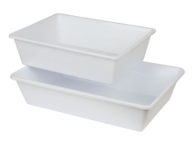 Bac alimentaire rectangulaire creux - Bac 50 x 34