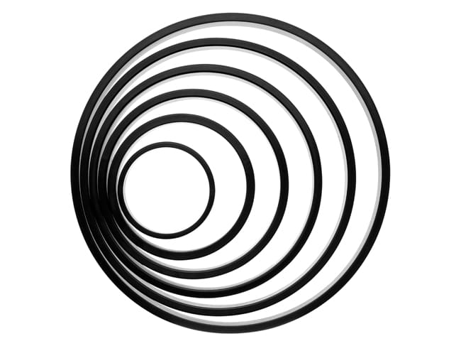 Cercle à tarte Exoglass® - Ø 24 x ht 2,5 cm - Matfer