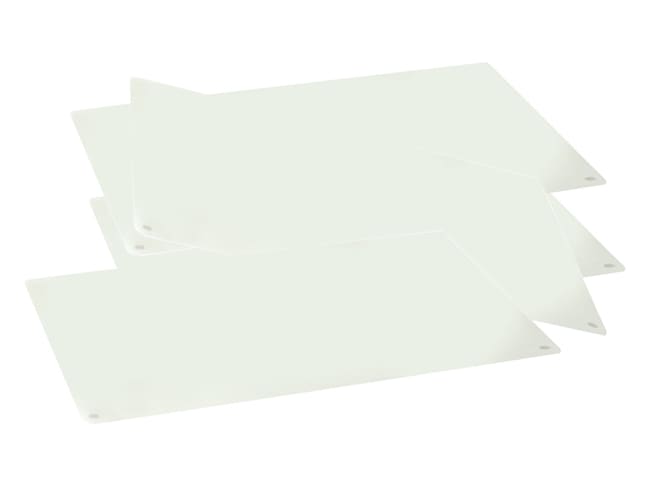 Lot de plaques flexibles de rechange - 4 blanches - Matfer