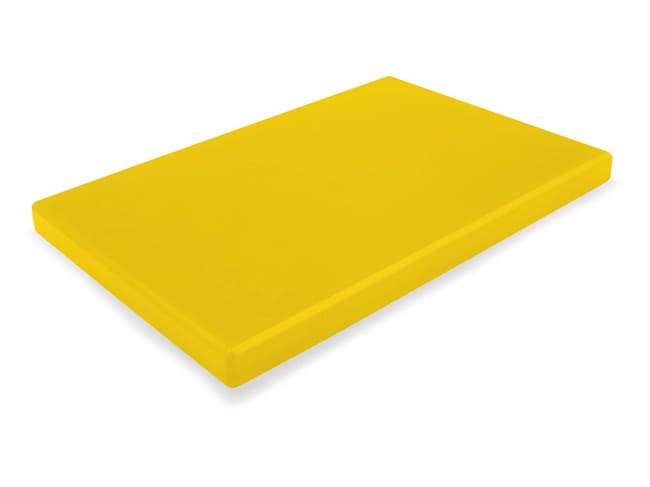 Planche à découper polyéthylène - 53 x 32,5 x ep 2 cm - jaune - Matfer