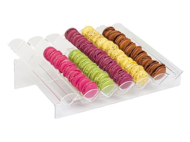 Présentoir à macarons - 7 rangs - 46 x 33 cm