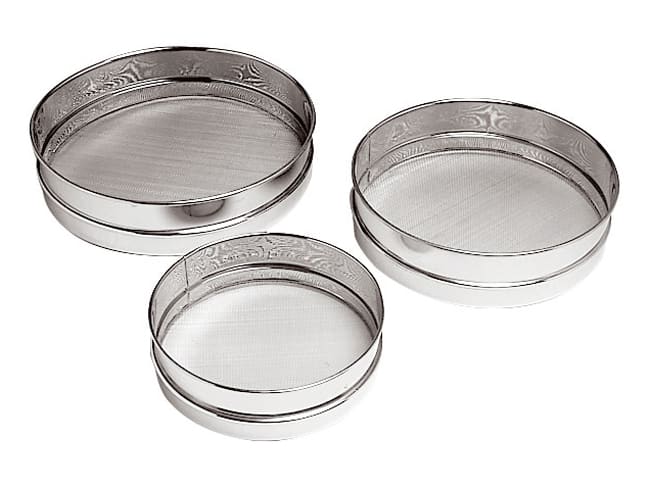 Tamis à farine inox (x 3) - maille inox - Matfer