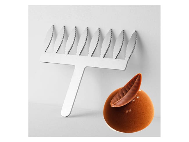 Peigne à chocolat - Décor plume - Martellato