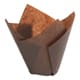 Caissette Tulipcup marron (x 300) - droite - Ø 3,5 x ht 6 cm - Nordia