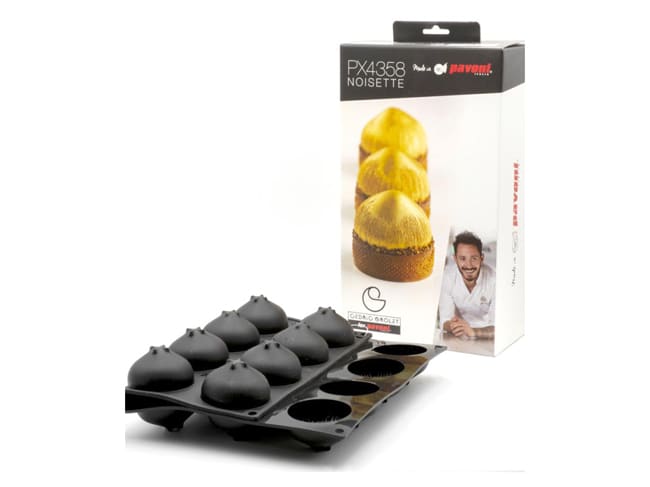 Moule silicone Noisette - format tartelette - Par Cedric Grolet - Pavoni