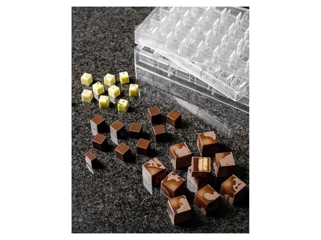 Moule chocolat cube - 3 x 3 cm - Pavoni