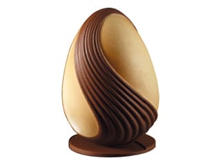 Moule chocolat œuf design - ruban strié - Pavoni