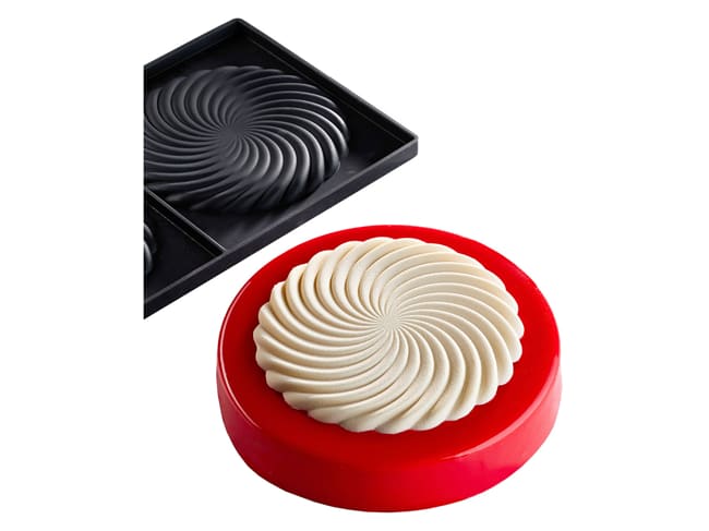 Moule silicone Twirl - 2 empreintes Ø 14 cm - Pavoni