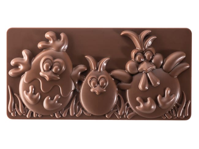 Moule chocolat - Easter Friends - 3 tablettes - Pavoni