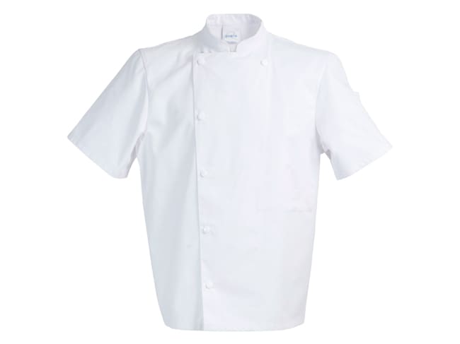 Veste de cuisine blanche Madras - Manches courtes - Taille 2 (46/48) - Robur