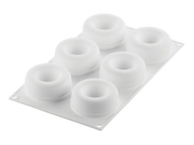 Moule silicone - 6 savarins Oblio - Ø 7,5 cm - Silikomart