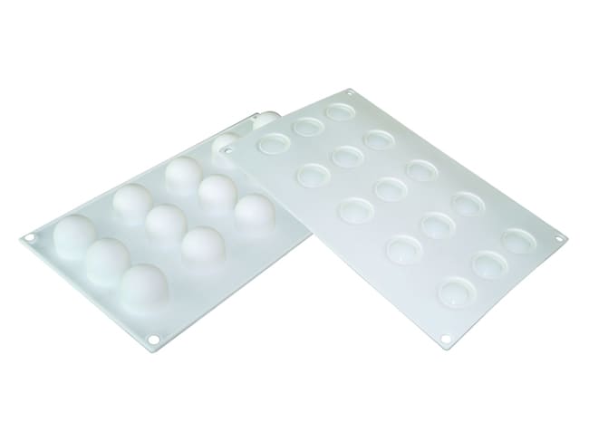 Moule silicone - 15 mini truffes Ø 3,2 cm - 30 x 17,5 cm - Silikomart