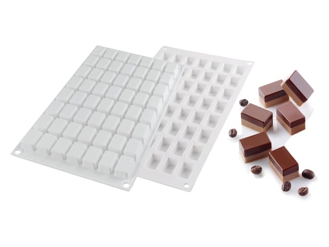 Moule silicone - 56 micro rectangles - 30 x 17,5 cm - Silikomart