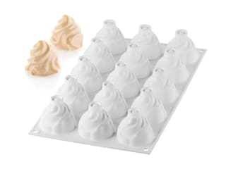 Moule silicone - 15 mini rosaces chantilly - Ø 4,7 cm - Silikomart