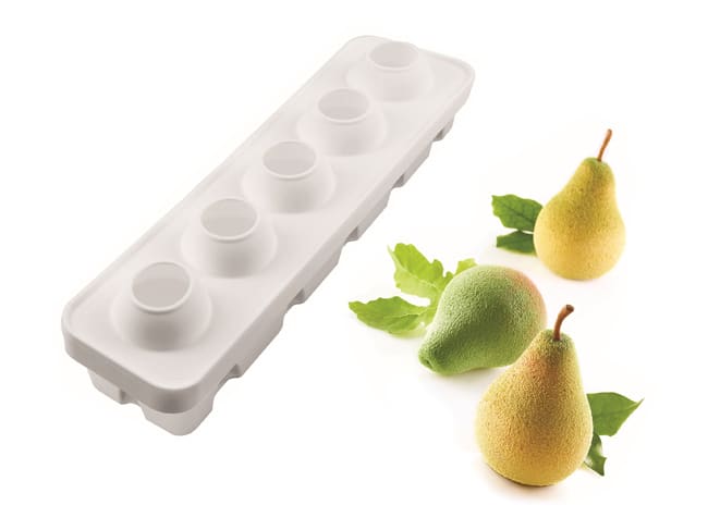 Moule silicone - fruits poire figue - 40 x 10 cm - Silikomart