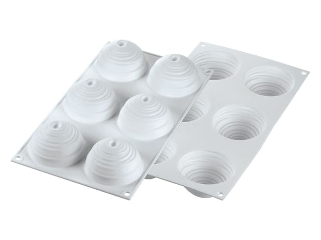 Moule silicone - 6 tartelettes (kit) Mont Blanc - 30 x 17,5 cm - Silikomart