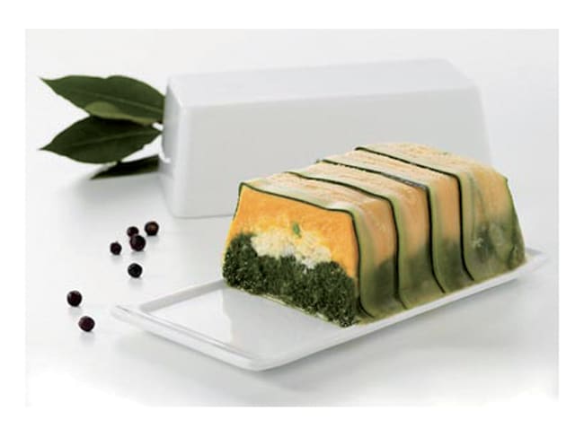 Terrine rectangulaire - en porcelaine - 17 x 8 cm