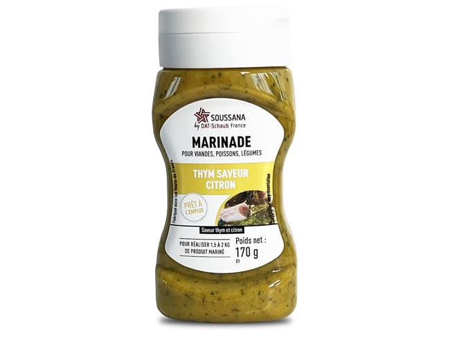 Marinade thym saveur citron - 170 g - Soussana