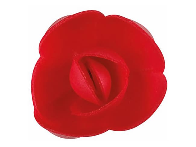 Roses rouges en azyme (x 72) - aromatisées fraise - Ø 3 cm - Florensuc