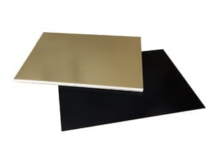 Plaque carton rectangle - or et noir - 40 x 30 cm (x 10) - Tradiser