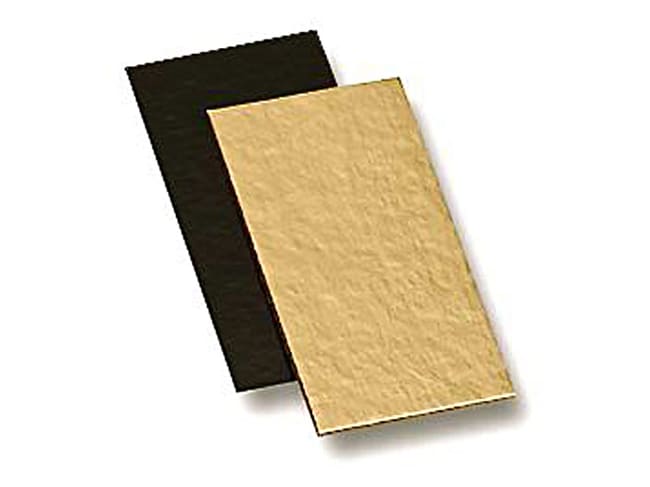 Semelle à bûchette or/noir - bords droits - 10 x 5 cm (x 200) - Tradiser