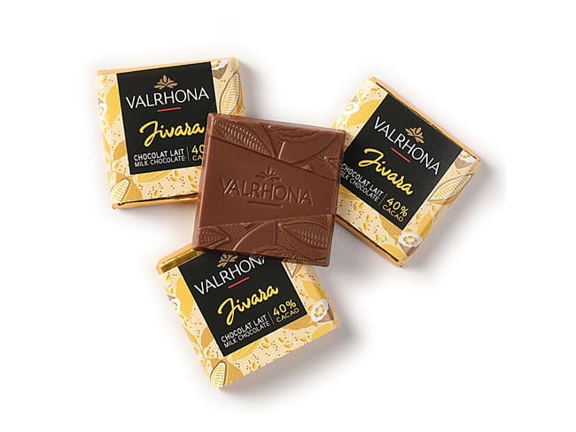 Carrés chocolat Jivara - Instant café par Valrhona - 40 napolitains - Valrhona