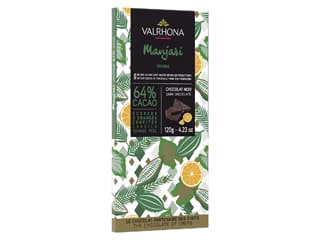 Tablette chocolat noir/orange Manjari 64% - 120 g - Valrhona