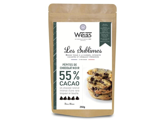 Pépites de chocolat noir - Sublimes 55% - 250 g - Weiss