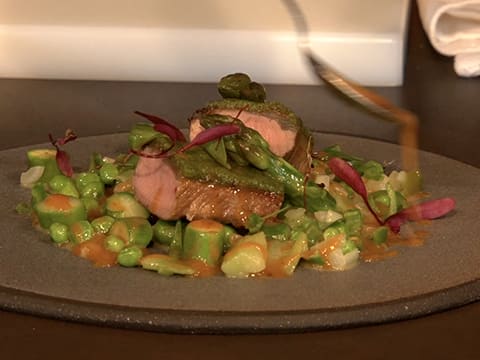 L'agneau de lait des Pyrénées au Vadoovan, légumes verts de printemps - 89