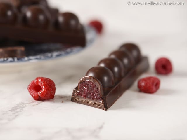 Barres chocolatées aux fruits rouges