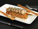 Boudin aux pommes, sauce morilles