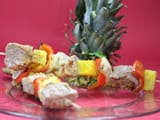 Brochettes de porc &agrave; l'ananas