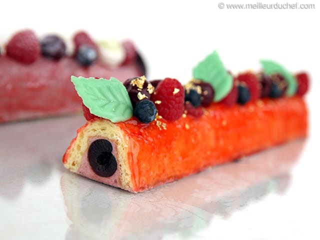 Mini-bûche de Noël aux cerises Amarena