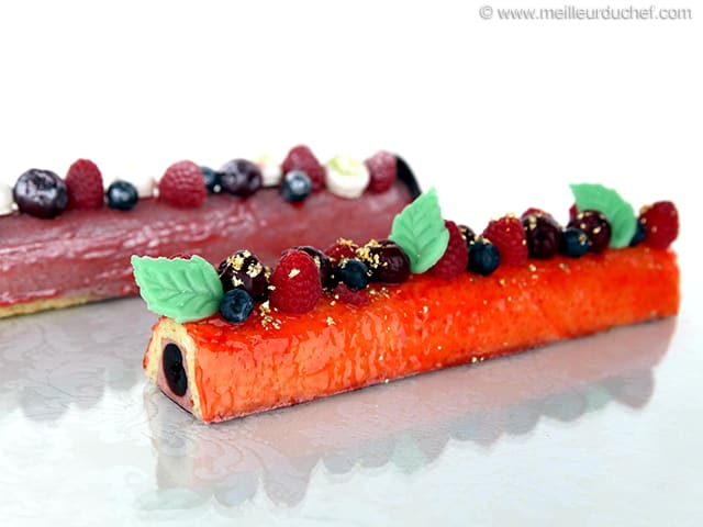 Mini-bûche de Noël aux cerises Amarena