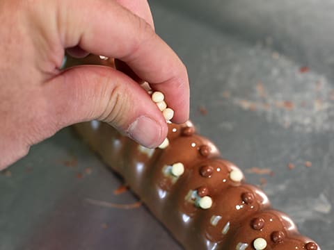 Bûche de Noël au chocolat et son cœur coulant - 50